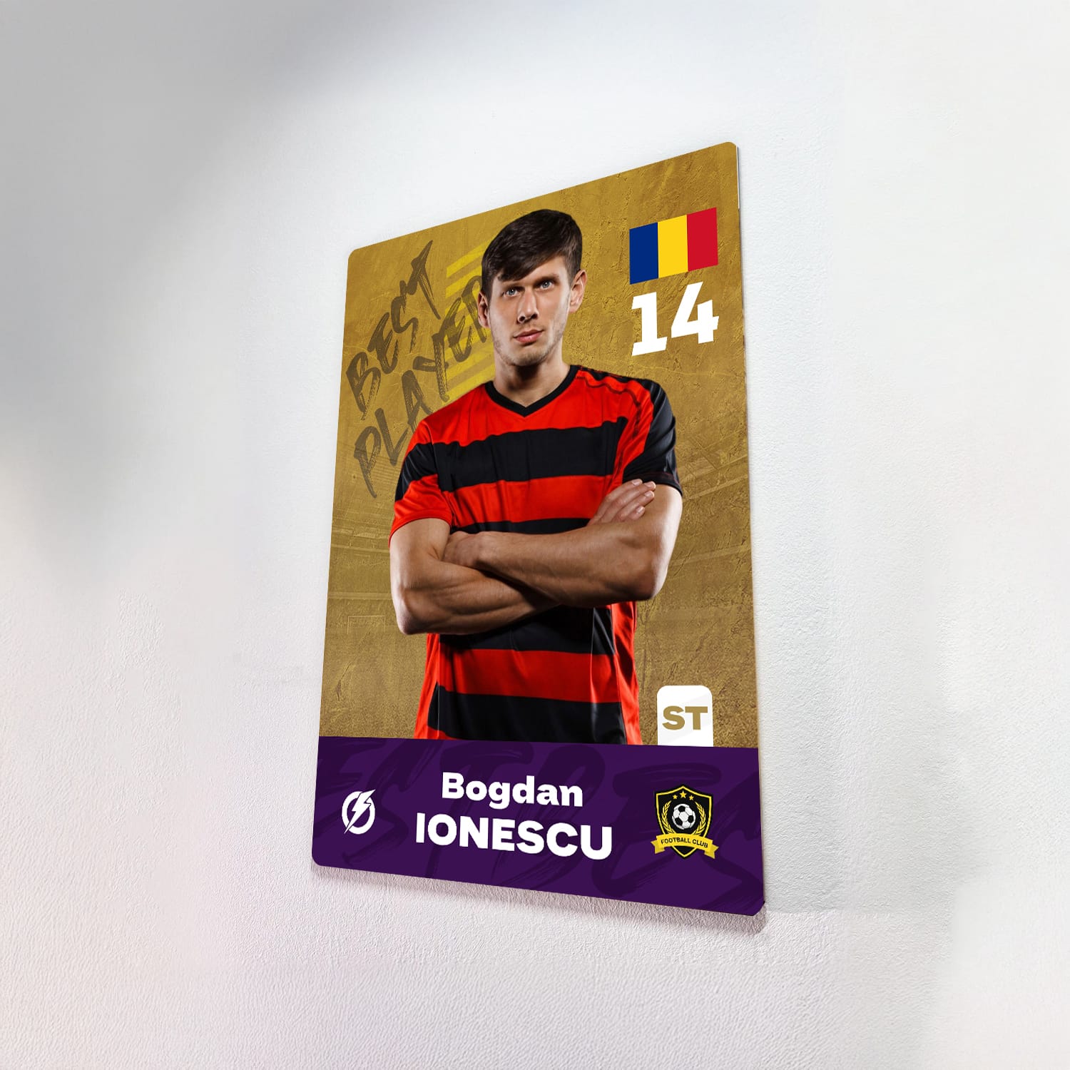 best player2 Tablou Personalizat 20x30 Sticlă Acrilică Gold Best Player